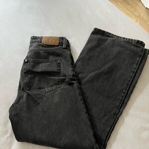 H&M Black Wide-Leg Jeans-Regular Fit-Ultra High Waist-Modern Minimalist Staple